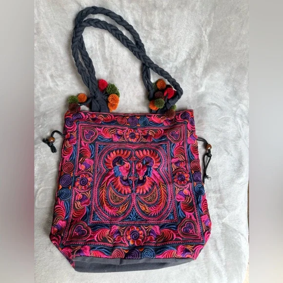 Disney Parks x Lumily | Handmade Embroidered Boho Tassel Bag – Thailand - Picture 2 of 10